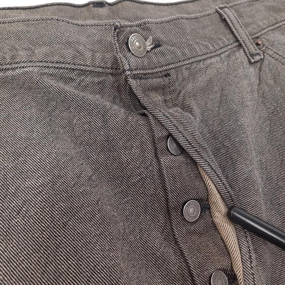 Levi's Original 501 Men's Jeans Black White Button Fly - Sz 46x32 (Meas 44x32) - Picture 6 of 10
